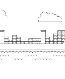 El barco más grande del mundo: dibujo para colorear e imprimir