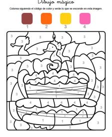 Dibujo mágico cumpleaños 3: dibujo para colorear e imprimir