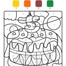 Dibujo mágico cumpleaños 5: dibujo para colorear e imprimir