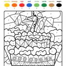 Dibujo mágico cumpleaños 7: dibujo para colorear e imprimir