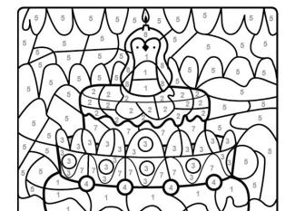 Dibujo mágico cumpleaños 8: dibujo para colorear e imprimir