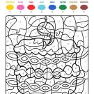 Dibujo mágico cumpleñaos 9: dibujo para colorear e imprimir