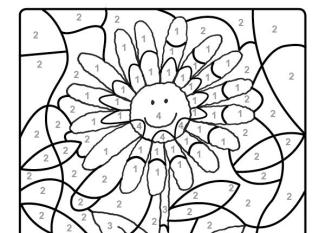 Dibujo mágico de una margarita: dibujo para colorear e imprimir