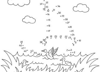 Dibujo de unir puntos de barco de vela: dibujo para colorear e imprimir