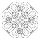 Mandala floral: dibujo para colorear e imprimir