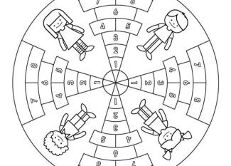 Mandala rayuela: dibujo para colorear e imprimir