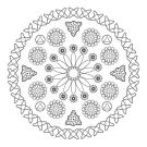 Mandala microscópica: dibujo para colorear e imprimir