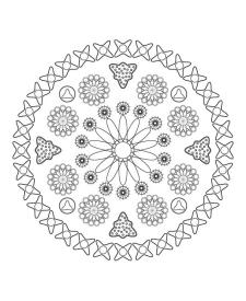 Mandala microscópica: dibujo para colorear e imprimir