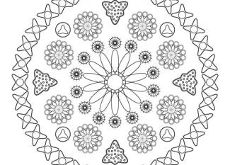 Mandala microscópica: dibujo para colorear e imprimir