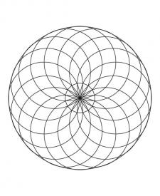 Mandala de círculos: dibujo para colorear e imprimir