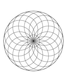 Mandala de círculos: dibujo para colorear e imprimir
