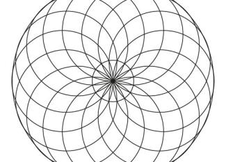 Mandala de círculos: dibujo para colorear e imprimir