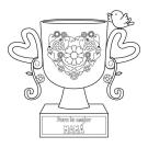 Trofeo para mamá: dibujo para colorear e imprimir