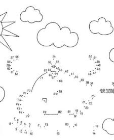 Dibujo de unir puntos de helicóptero: dibujo para colorear e imprimir