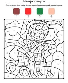 Dibujo mágico de un futbolista: dibujo para colorear e imprimir
