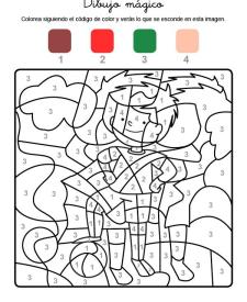 Dibujo mágico de un futbolista: dibujo para colorear e imprimir