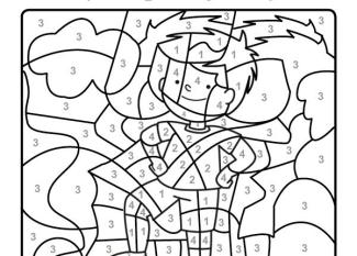 Dibujo mágico de un futbolista: dibujo para colorear e imprimir