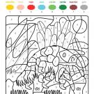 Dibujo mágico de oso hormiguero: dibujo para colorear e imprimir