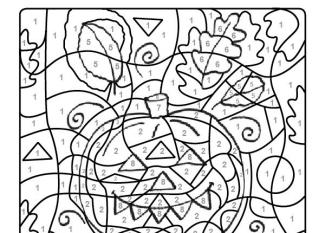 Dibujo mágico de una calabaza: dibujo para colorear e imprimir