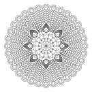 Mandala de pavo real: dibujo para colorear e imprimir