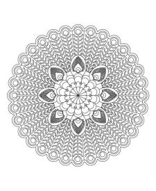 Mandala de pavo real: dibujo para colorear e imprimir