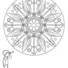 Mandala caleidoscópico: dibujo para colorear e imprimir
