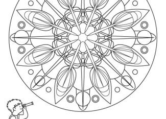 Mandala caleidoscópico: dibujo para colorear e imprimir
