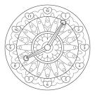 Mandala reloj: dibujo para colorear e imprimir