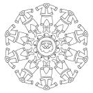 Mandala de Papá Noel: dibujo para colorear e imprimir