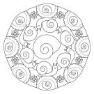 Mandala caracol: dibujo para colorear e imprimir