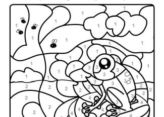 Dibujo mágico de una rana: dibujo para colorear e imprimir