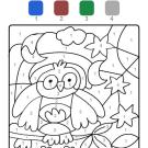 Dibujo mágico de un búho: dibujo para colorear e imprimir