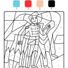 Dibujo mágico de un príncipe: dibujo para colorear e imprimir