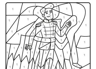Dibujo mágico de un príncipe: dibujo para colorear e imprimir