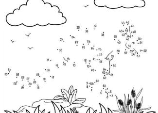 Dibujo de unir puntos de canguro: dibujo para colorear e imprimir