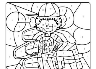 Dibujo mágico de niño con gorra: dibujo para colorear e imprimir