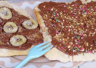 Pizza de Nutella: Recetas infantiles