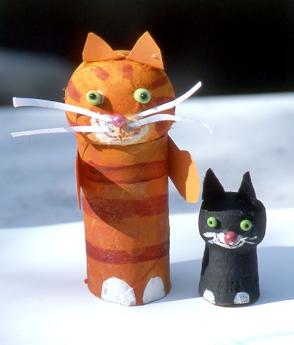 Figuras de gatos : Manualidad infantil para jugar