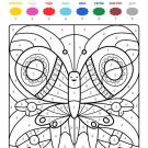 Dibujo mágico de una mariposa: dibujo para colorear e imprimir