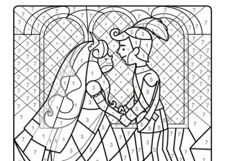 Dibujo mágico de boda de príncipes: dibujo para colorear e imprimir