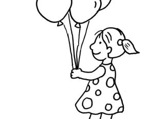 Globos con forma de corazones: dibujo para colorear e imprimir