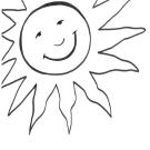 Sol sonriendo: dibujo para colorear e imprimir