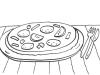 Pizza: dibujo para colorear e imprimir