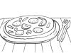 Pizza: dibujo para colorear e imprimir