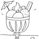 Copa de helado: dibujo para colorear e imprimir