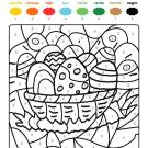 Dibujo mágico de huevos adornados: dibujo para colorear e imprimir