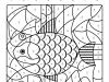 Dibujo mágico de un pez de colores: dibujo para colorear e imprimir