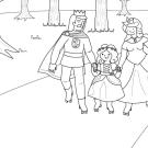 Princesa patinando: dibujo para colorear e imprimir