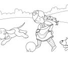 La princesa futbolista: dibujo para colorear e imprimir