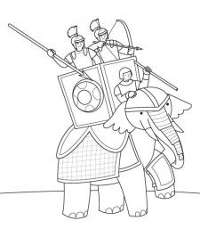 El elefante de Anibal: dibujo para colorear e imprimir